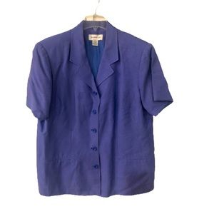 Avenue Linen Blazer- Short sleeve; Size 18